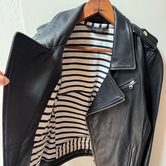 Scotch & Soda Women’s Leather Jacket P/XS - Picture 2 of 4